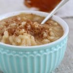 Arroz doce com leite de coco, gengibre e laranja
