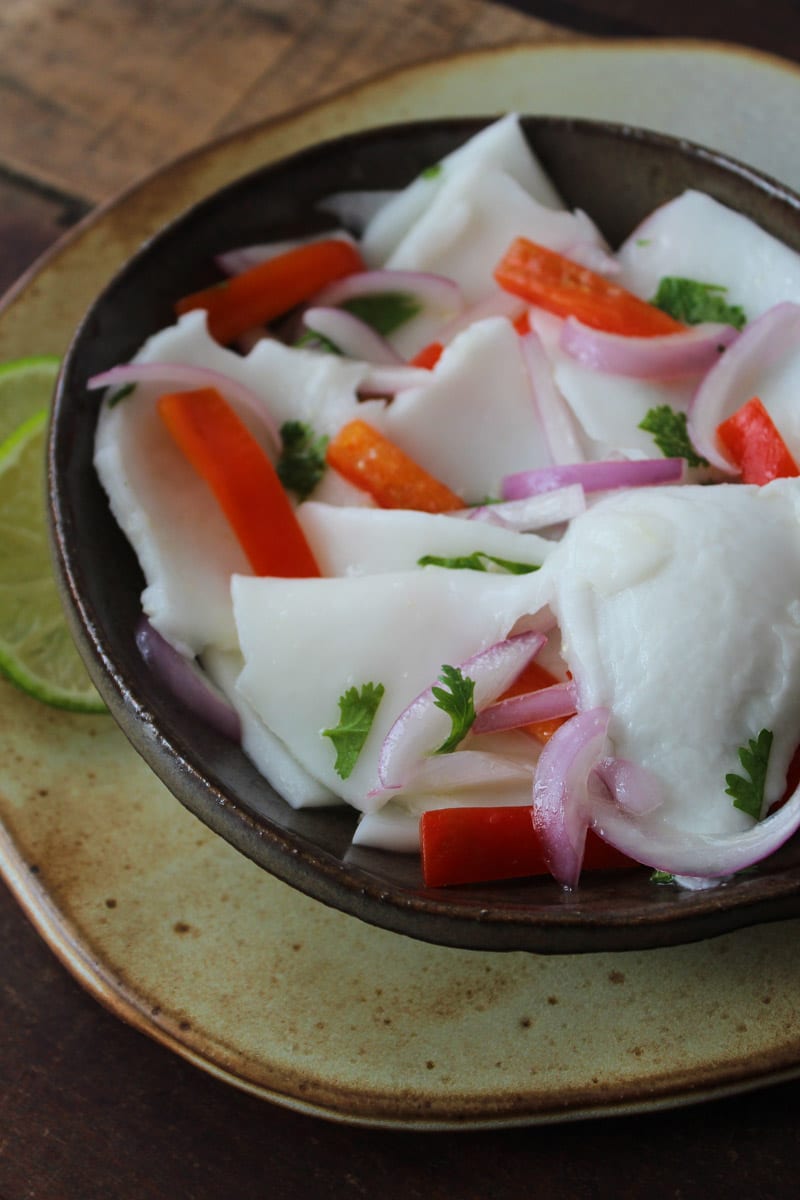 Ceviche de coco verde