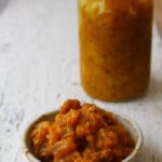 Chutney de abacaxi com cúrcuma