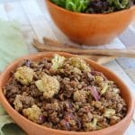 Couve-flor assada com lentilha e especiarias