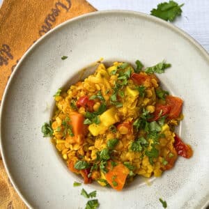 Cozido de lentilha vermelha