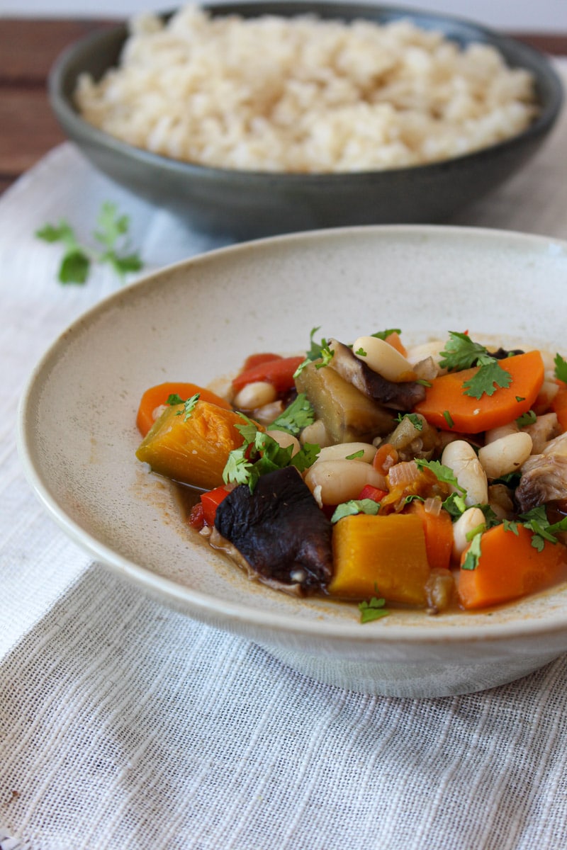 Feijoada de legumes e feijão branco