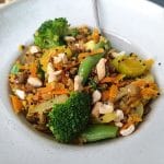 Frigideira de lentilha e legumes