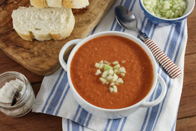 Gaspacho ou sopa fria de legumes