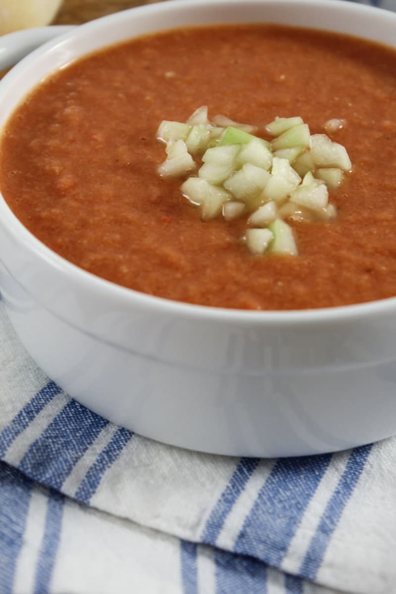Gaspacho ou sopa fria de legumes