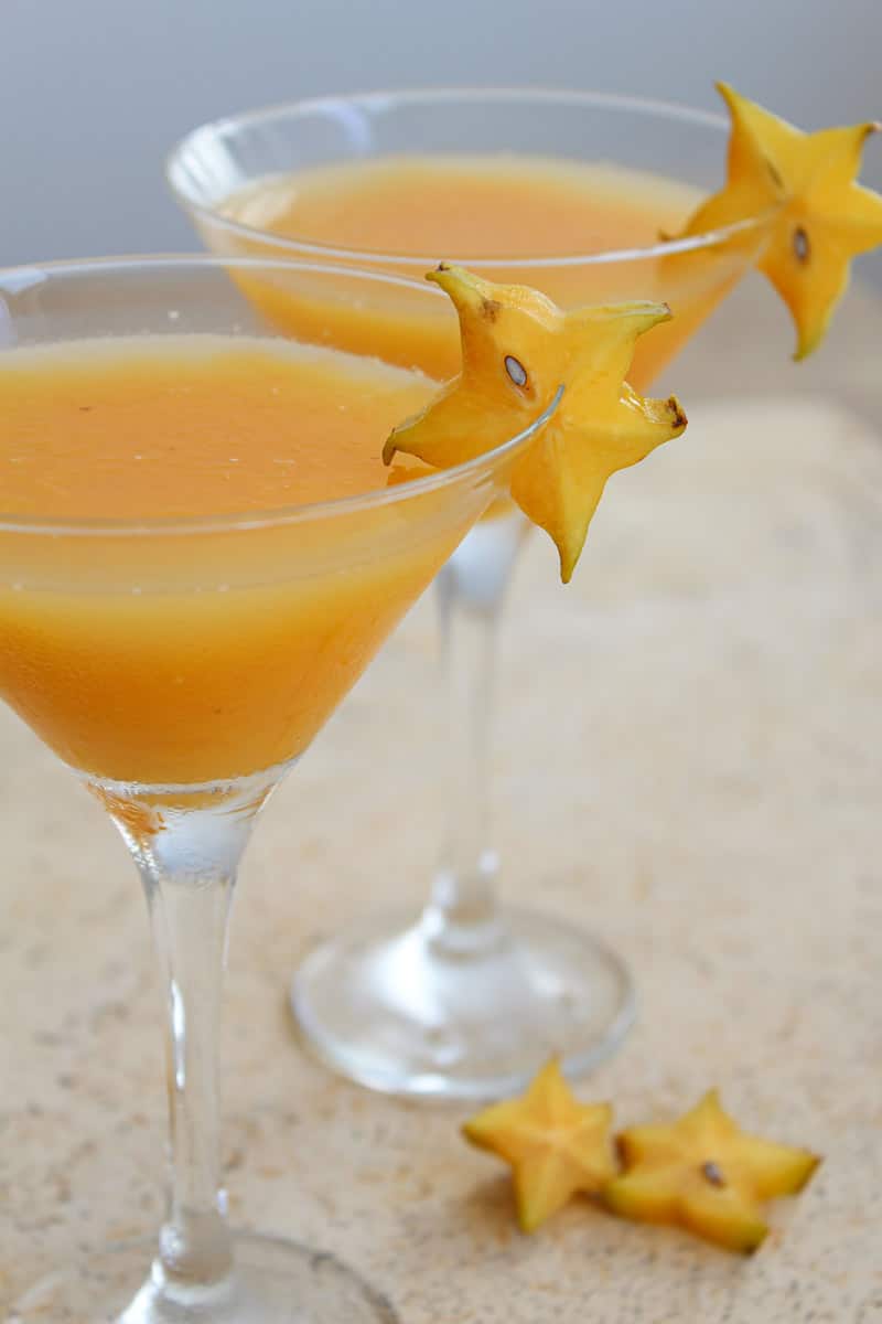 Gelatina de carambola e laranja