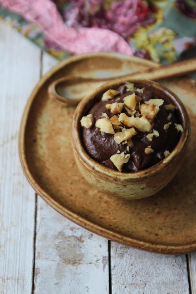 Mousse de chocolate e tofu