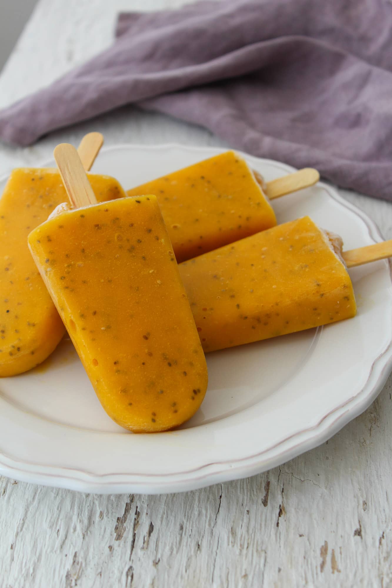 Picolé de manga e chia