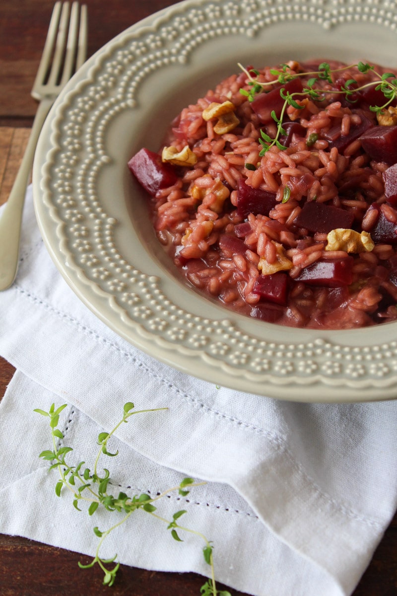Risoto de beterraba