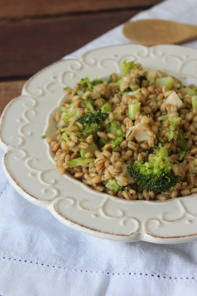 Risoto de cevadinha e brócolis