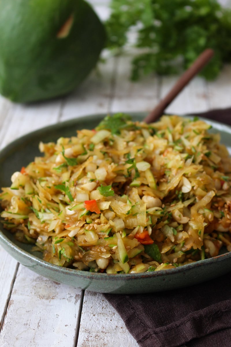 Salada de mamão verde