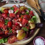 Salada de melancia e tomate