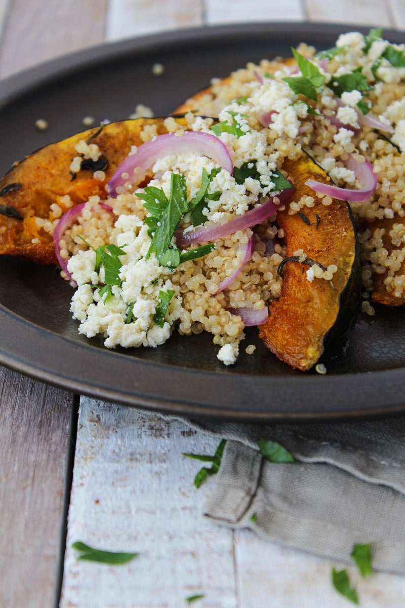 Salada de quinua e abóbora assada