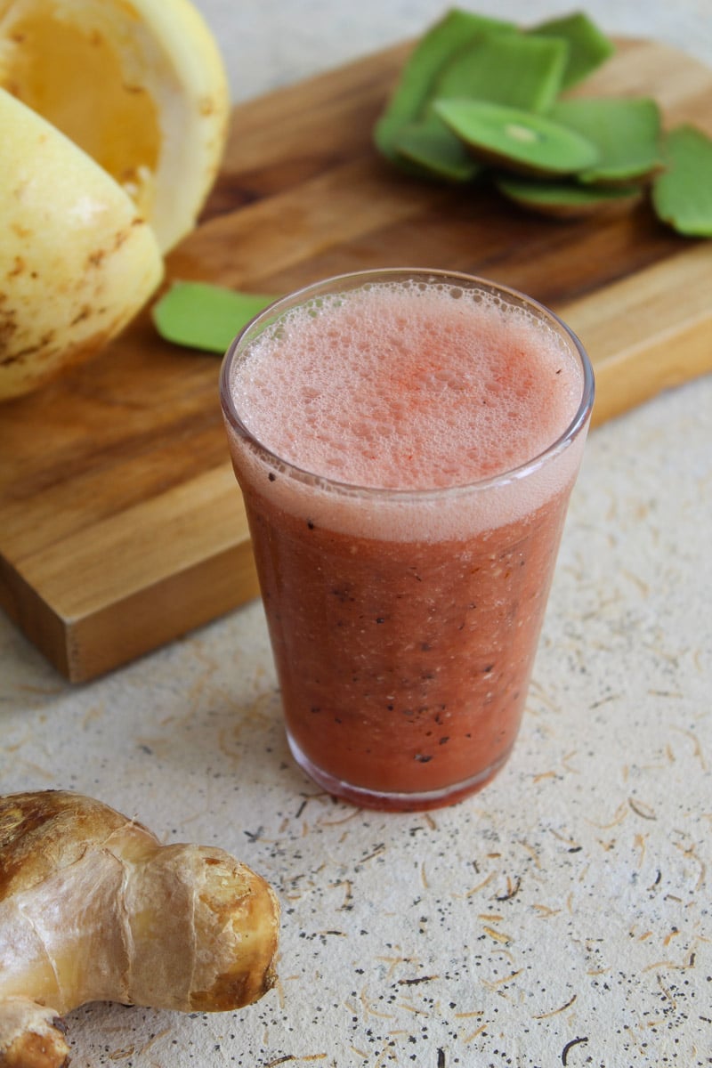 Suco de maracujá, kiwi e melancia