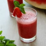 Suco de melancia e morango