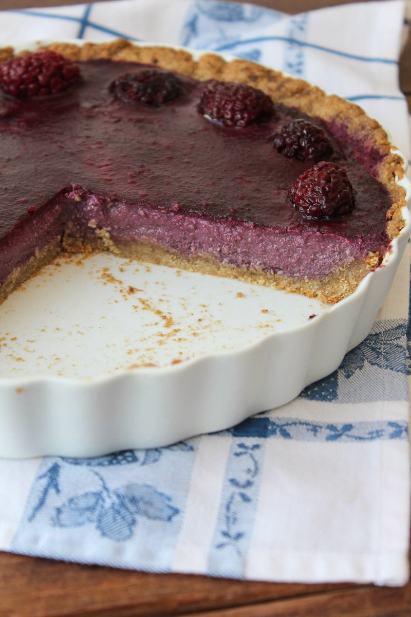 Torta de amora vegana